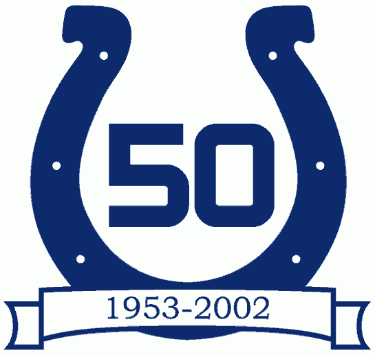 Indianapolis Colts 2002 Anniversary Logo cricut iron on